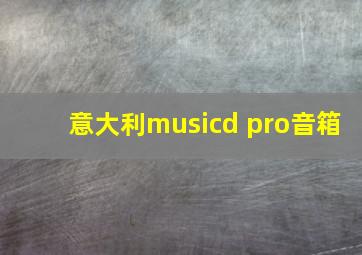 意大利musicd pro音箱